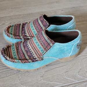 ROPER western print girls slip on shoes